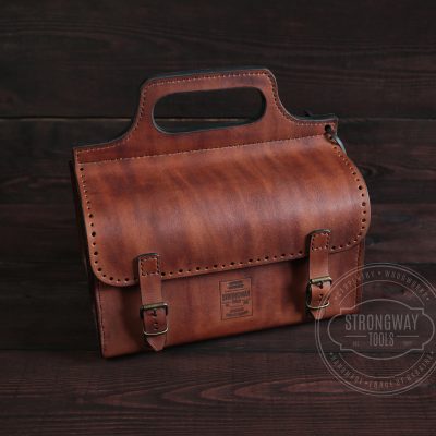 Universal leather Briefcase in brown color STRONGWAY TOOLS, L.L.C.