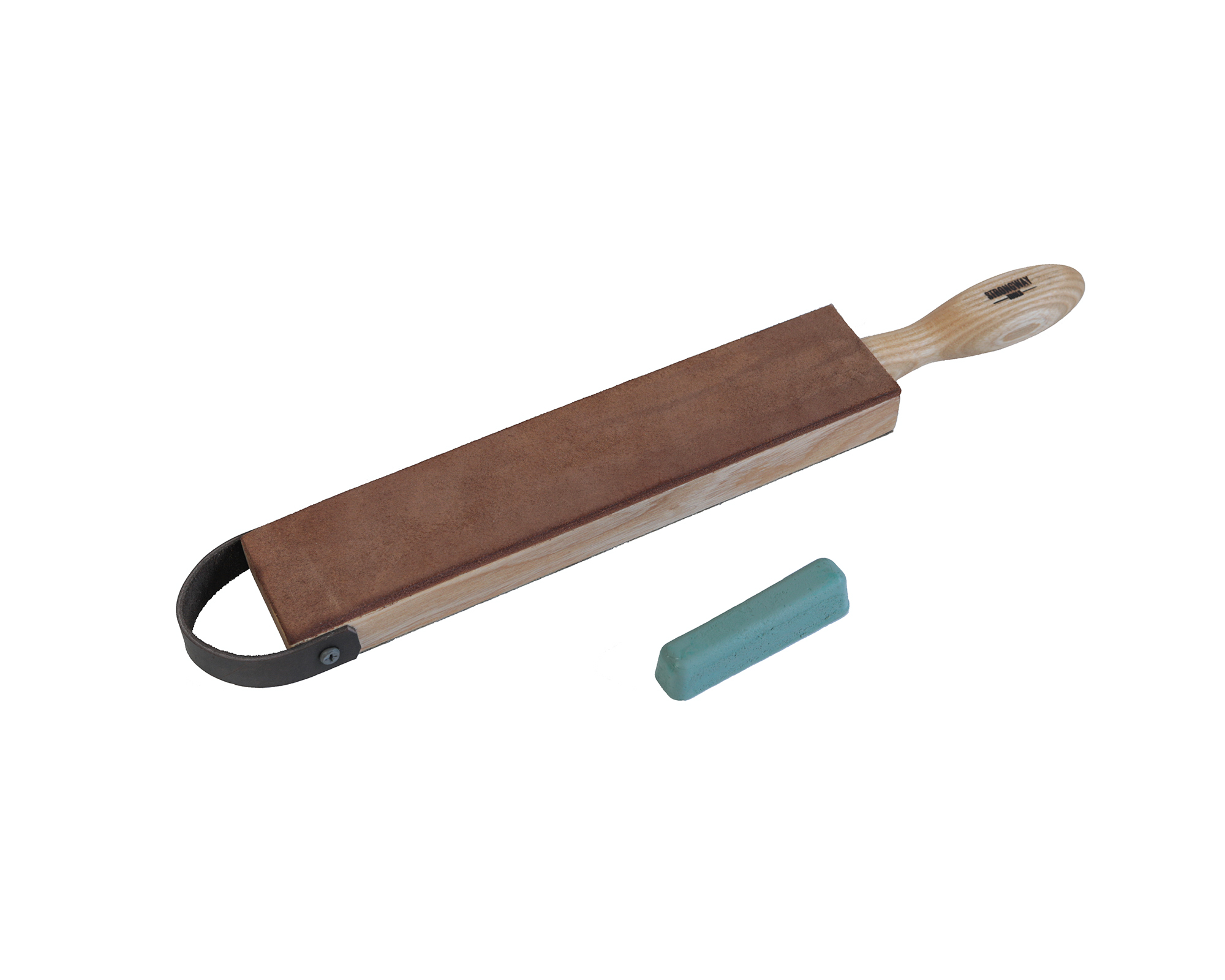 Semicircular Double-sided leather strop for sharpening > STRONGWAY