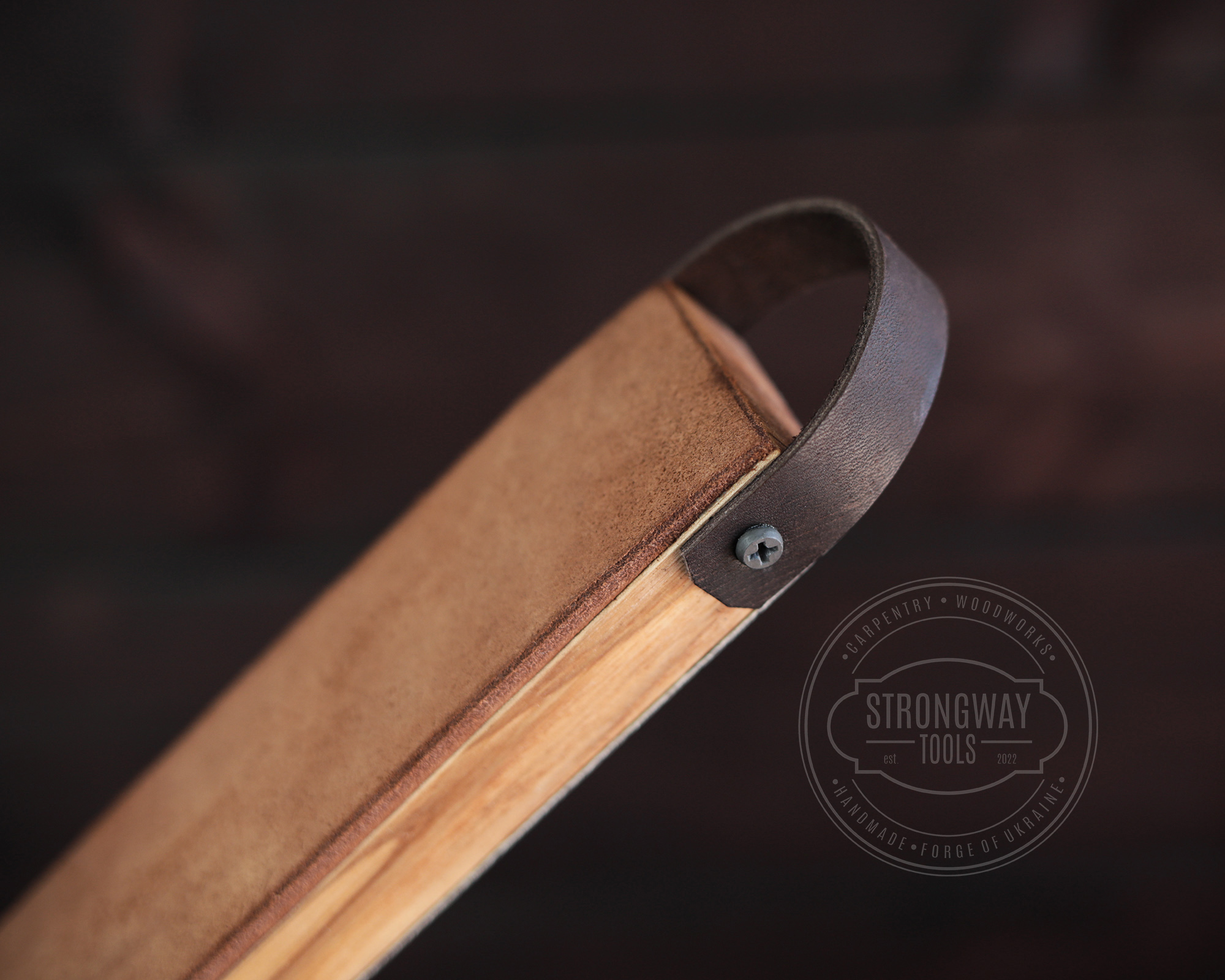 Semicircular Double-sided leather strop for sharpening > STRONGWAY