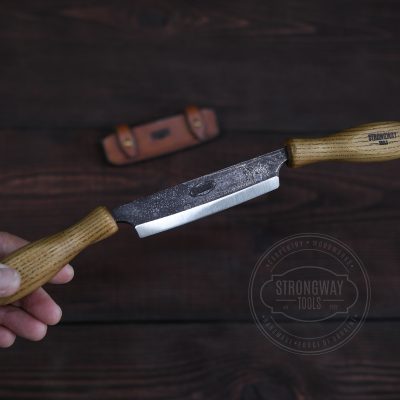 Drawknife STRYI Profi 130mm, Woodworking Straight PushKnife for Cutting Wood