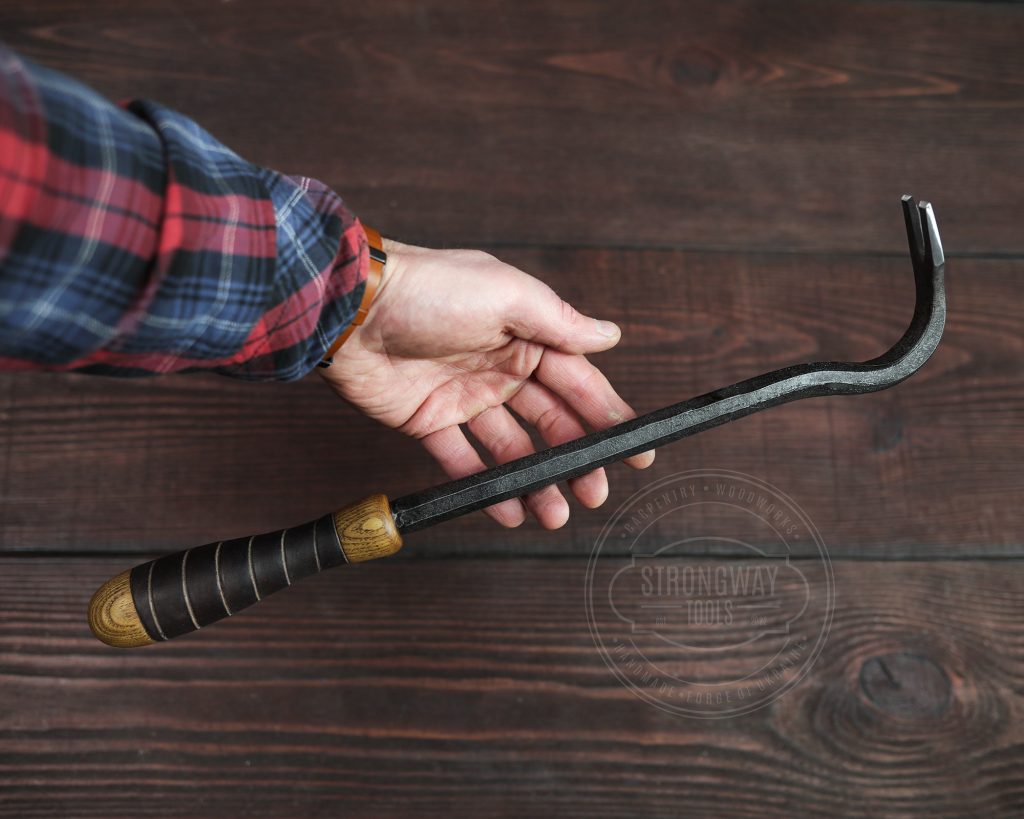 Small hammer with nail puller with loop case