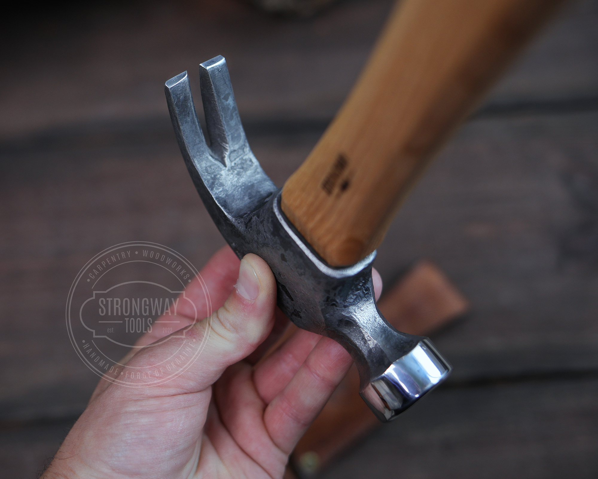 Small hammer with nail puller with loop case > STRONGWAY TOOLS, L.L.C.