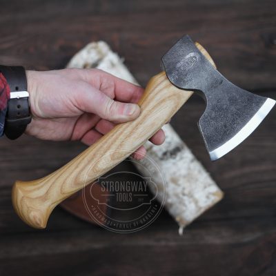 Felled Curved Adze Woodworking Tool Wood Carving Axe with 18 Inch Handle