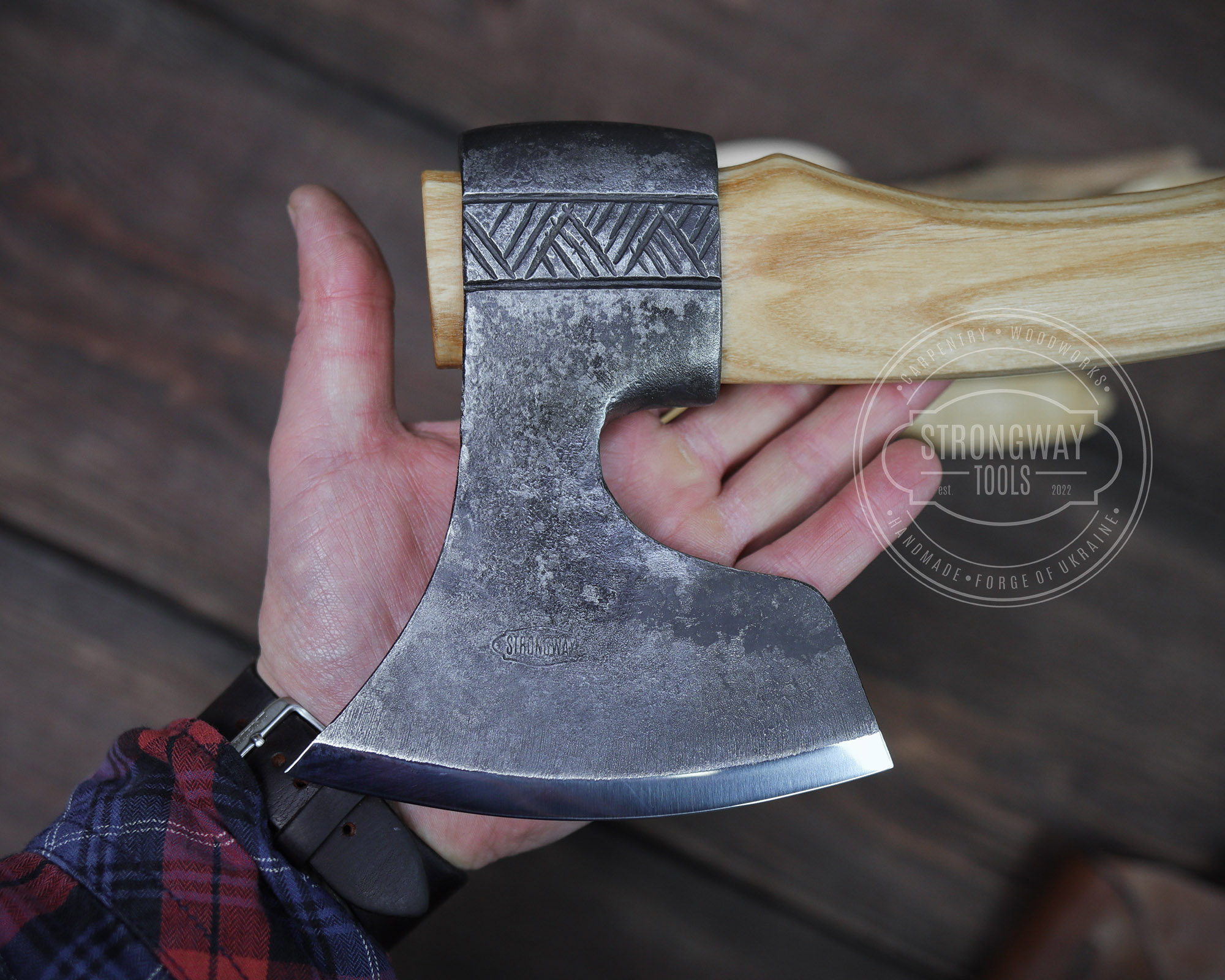 Small Finnish Carving Axe with Octogonal Handle