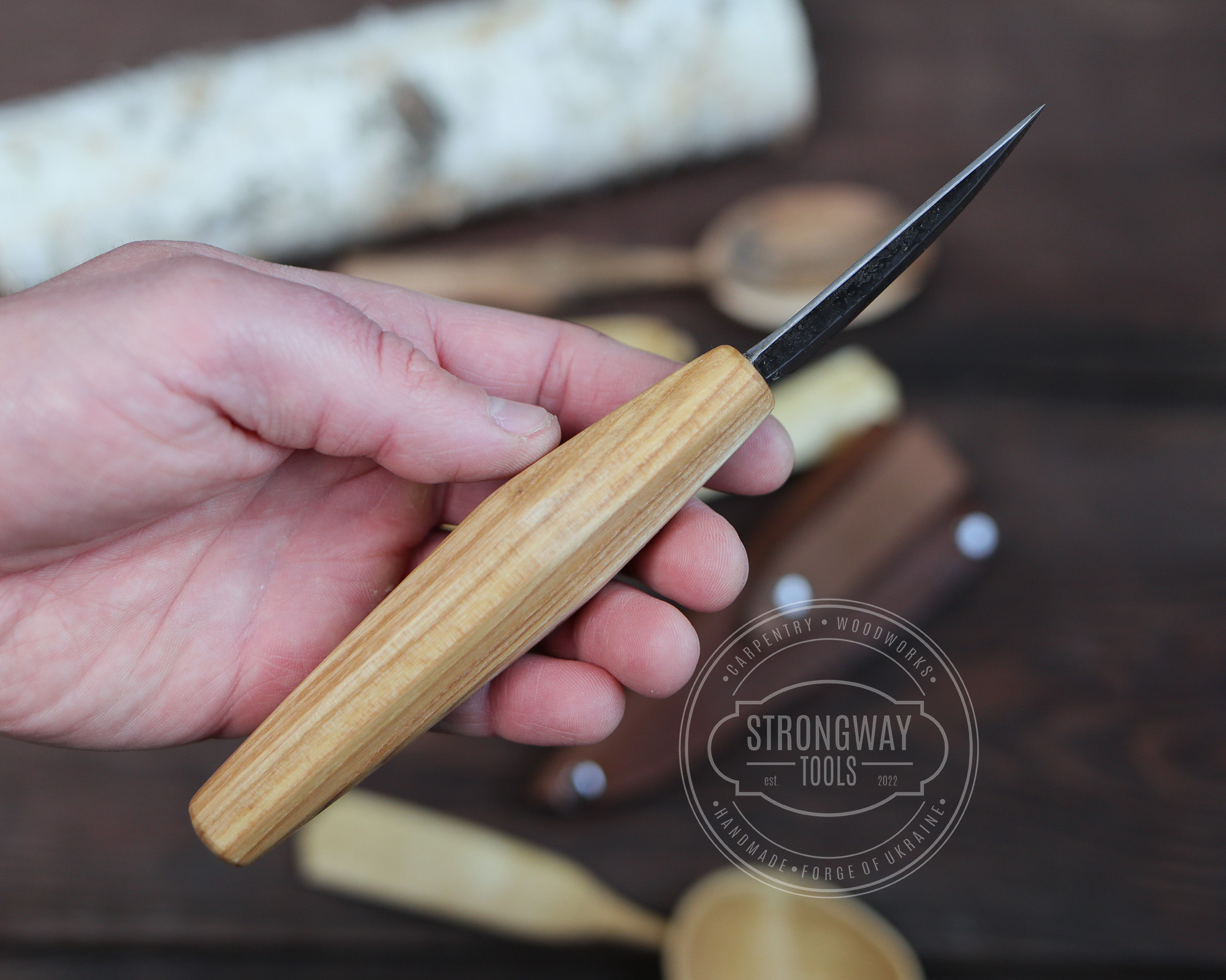 Carving Knife with octagonal handle 2 - The Spoon Crank