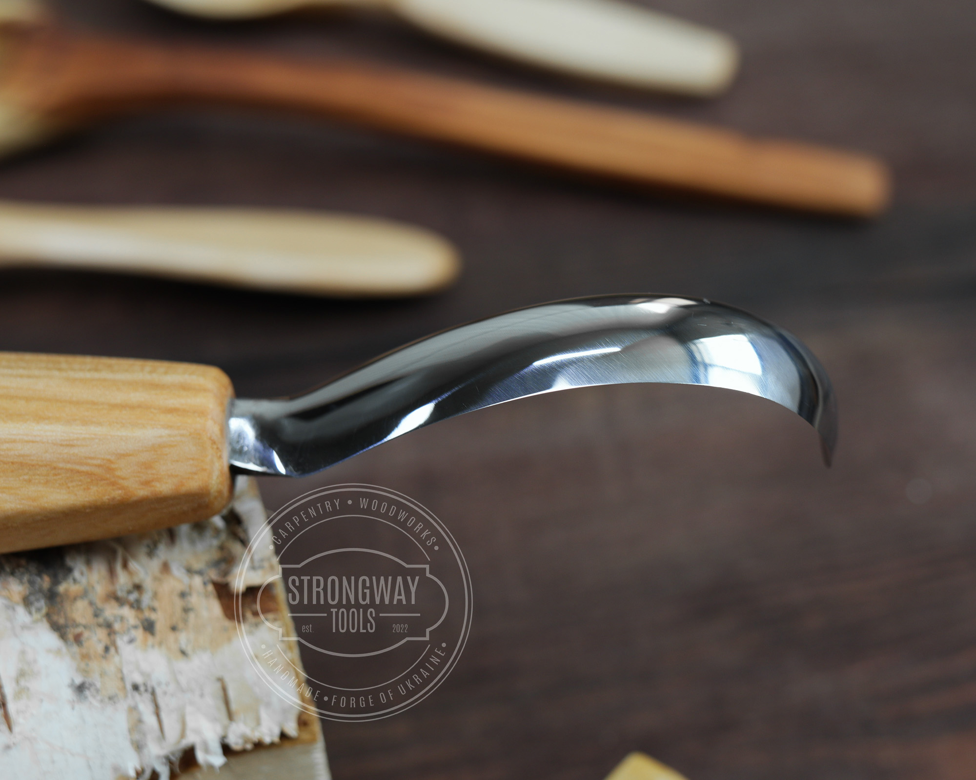 Spoon Carving Hook Knife №1 > STRONGWAY TOOLS, L.L.C.
