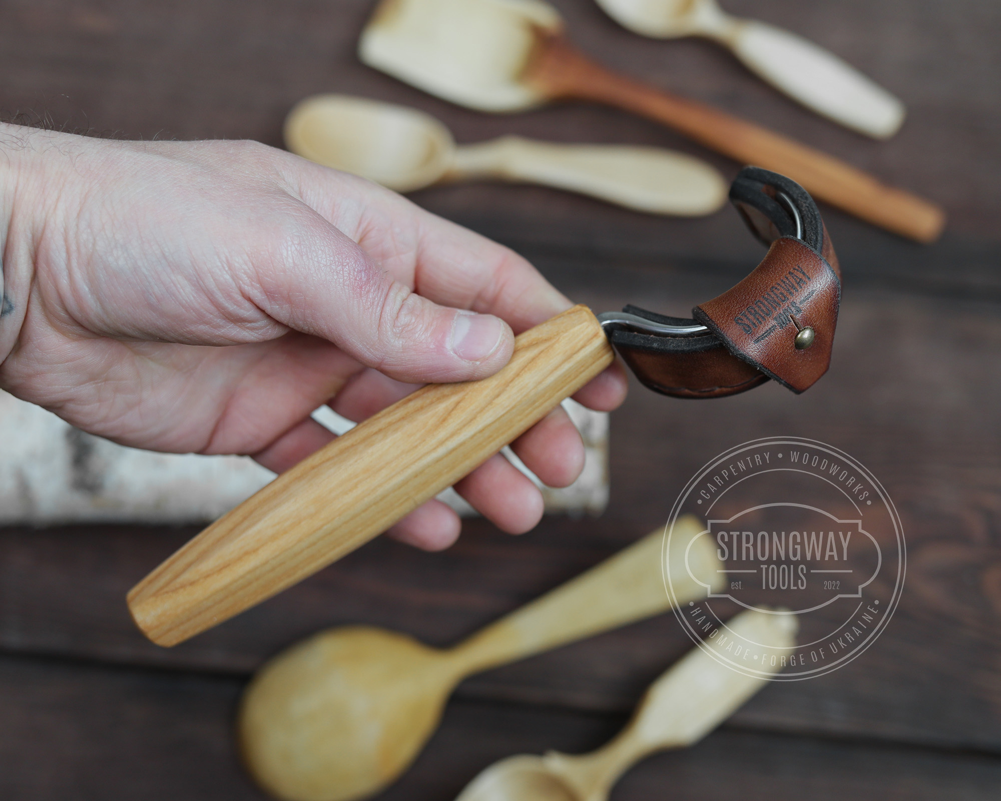Spoon Carving Kit. Forged by Hand. Spoon Carving Tools. Scorp 