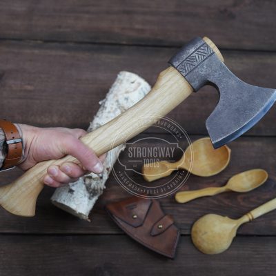 Carving Axe with smooth  handle STRONGWAY TOOLS, L.L.C.