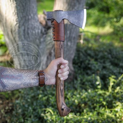 Tomahawk AXE with leather shield STRONGWAY TOOLS, L.L.C.