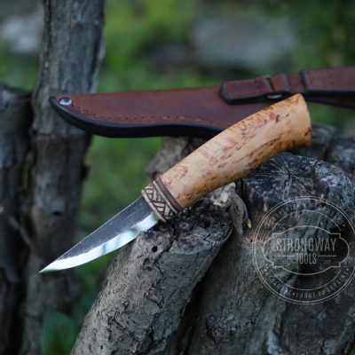 Knife with  stabilized Karelian birch Handle STRONGWAY TOOLS, L.L.C.