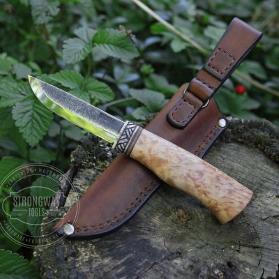Knife with  stabilized Karelian birch Handle 2 STRONGWAY TOOLS, L.L.C.