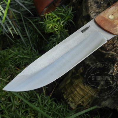Stainless knife with stabilized Karelian birch handle 1 STRONGWAY TOOLS, L.L.C. 2