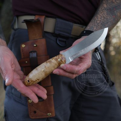 Stainless knife with stabilized Karelian birch handle 3 STRONGWAY TOOLS, L.L.C.