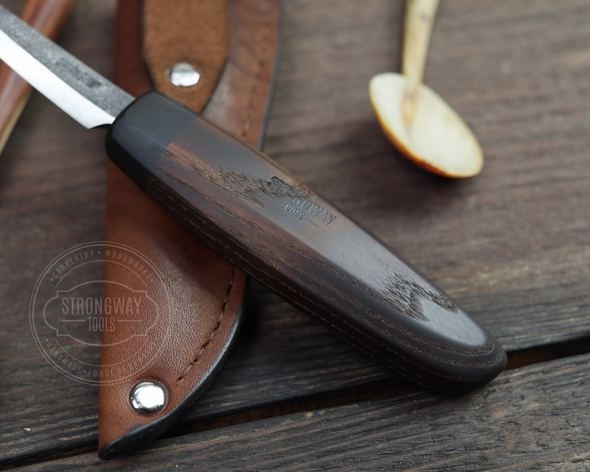Wood Carving knife with thermo ash wood handle > STRONGWAY TOOLS, L.L.C.