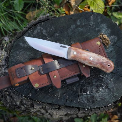 Hand Forged Stainless knife with stabilized Karelian birch handle 6 STRONGWAY TOOLS, L.L.C.
