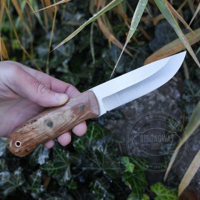 Hand Forged Stainless knife with stabilized Karelian birch handle 6 STRONGWAY TOOLS, L.L.C. 2
