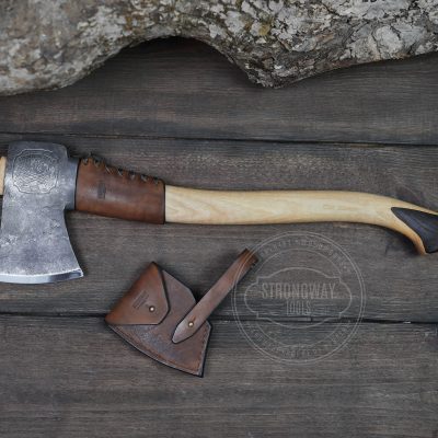 Hand Forged Bushcraft Axe with knob STRONGWAY TOOLS, L.L.C.