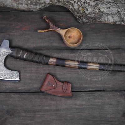Scandinavian Viking Axe with etching STRONGWAY TOOLS, L.L.C. 2