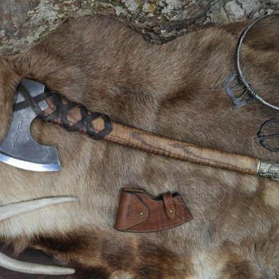 Hand Forged Scandinavian Vikings Head Axe STRONGWAY TOOLS, L.L.C.