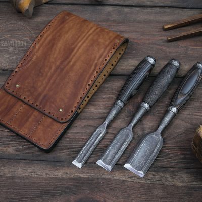 Kit of Hand forged Timber Framing Chisels \ Wood chisel set STRONGWAY TOOLS, L.L.C.
