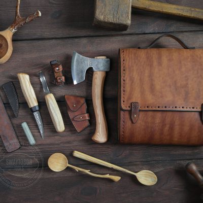 Woodcarving Set with leather organizer STRONGWAY TOOLS, L.L.C.